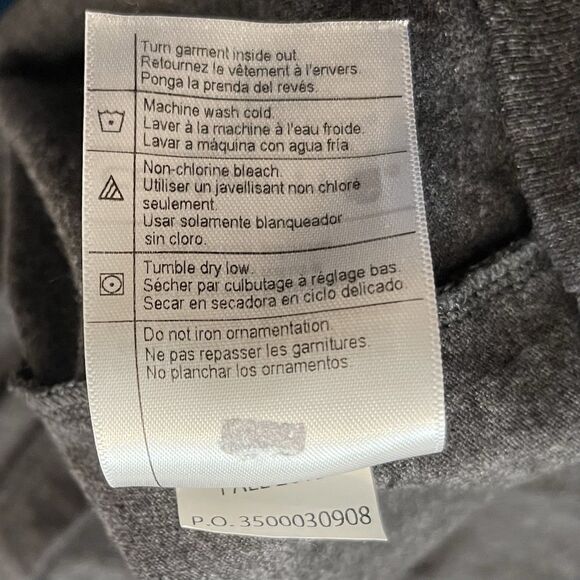 Carhartt Shirt Mens XL Heavyweight T-Shirt Long Sleeve Graphic Spell Out Gray - Picture 8 of 10